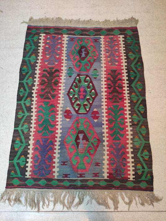 Vintage Wool Rug, small Rug, Turkish Rug, Anatolian Rug, Handmade Rug, Handknotted Rug, Art Deco, Home Decor,vintage home decor, boho rug